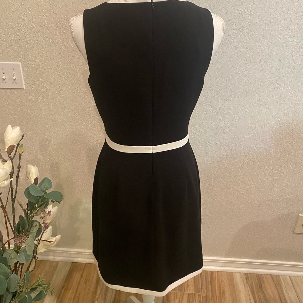 CeCe Black and White Sheath Mini Dress - Picture 2 of 5